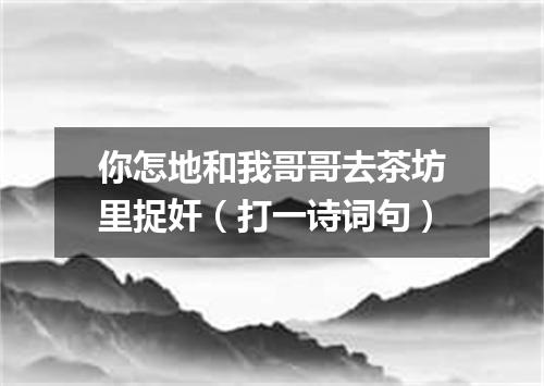 你怎地和我哥哥去茶坊里捉奸（打一诗词句）