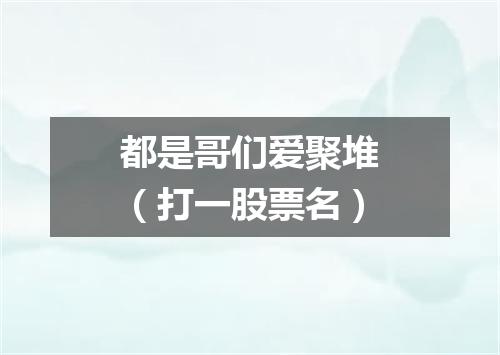 都是哥们爱聚堆（打一股票名）