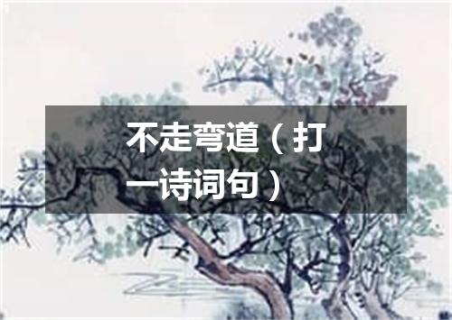不走弯道（打一诗词句）