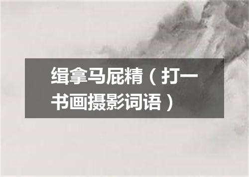 缉拿马屁精（打一书画摄影词语）