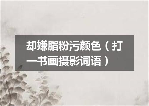 却嫌脂粉污颜色（打一书画摄影词语）