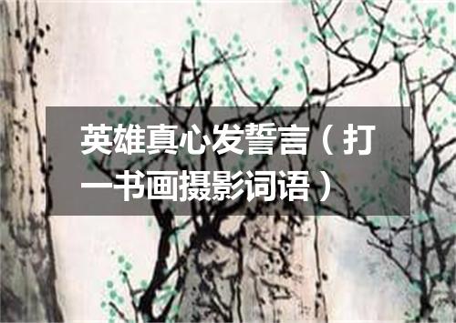 英雄真心发誓言（打一书画摄影词语）