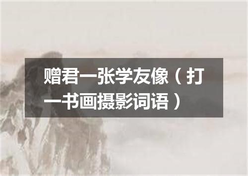 赠君一张学友像（打一书画摄影词语）
