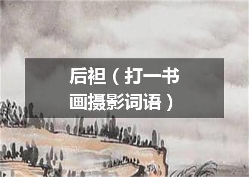 后袒（打一书画摄影词语）