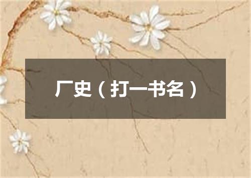 厂史（打一书名）