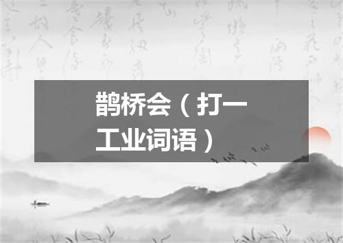 鹊桥会（打一工业词语）