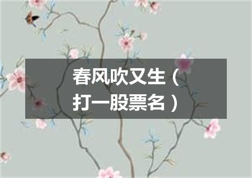 春风吹又生（打一股票名）