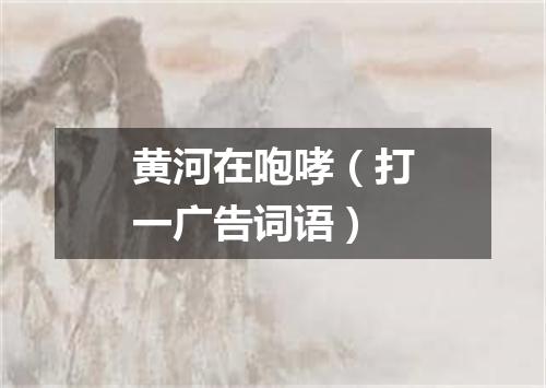 黄河在咆哮（打一广告词语）