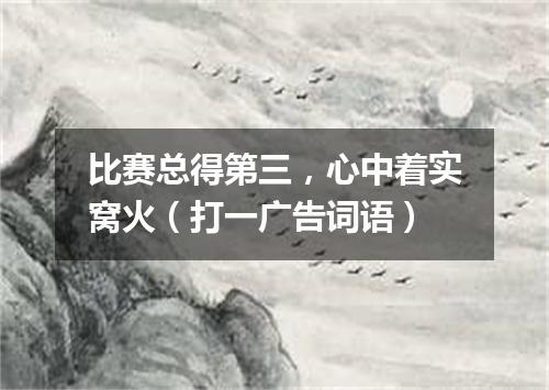 比赛总得第三，心中着实窝火（打一广告词语）