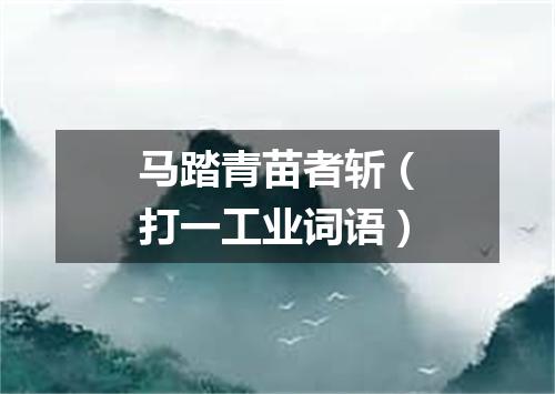 马踏青苗者斩（打一工业词语）